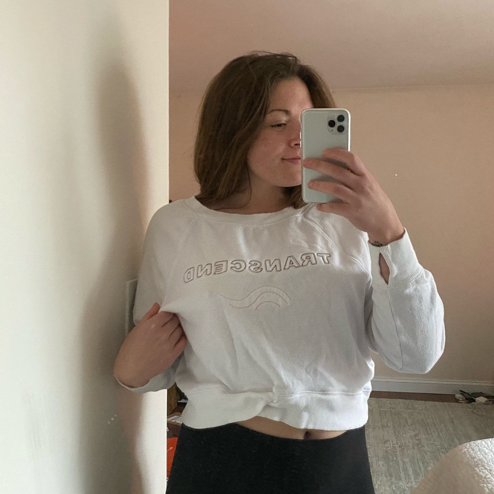 Free People “TRANSCEND” Crop Sweatshirt